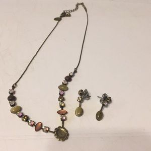 Adjustable length necklace and earrings set